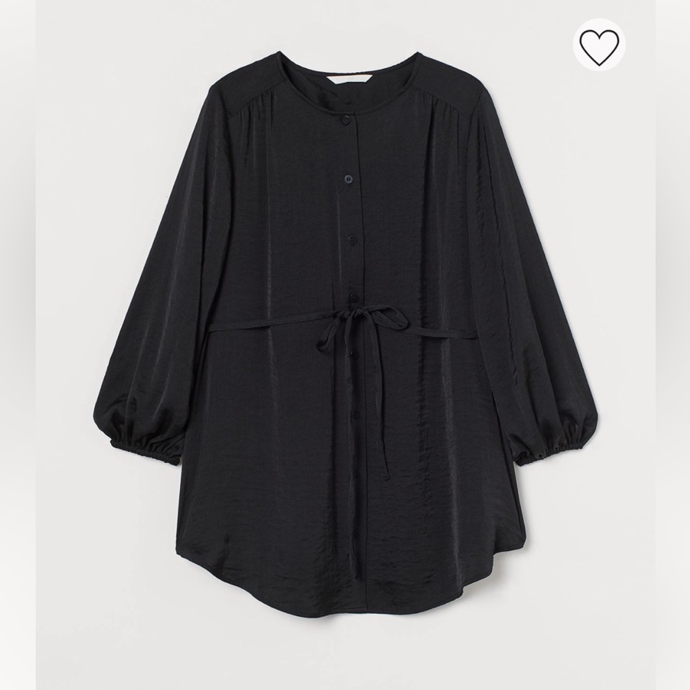 H&M Maternity Black Satin Blouse